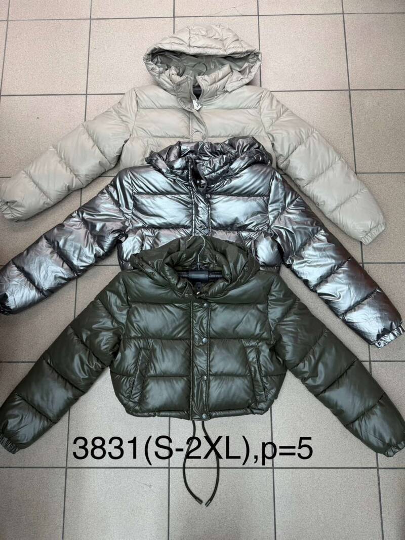 Kurtki damskie zimowe Roz S-2XL, 1 Kolor Paczka 5 szt